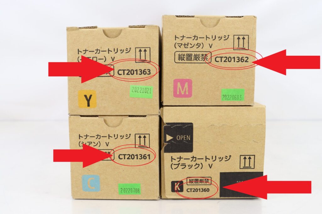 CT201360の型番掲載箇所の画像