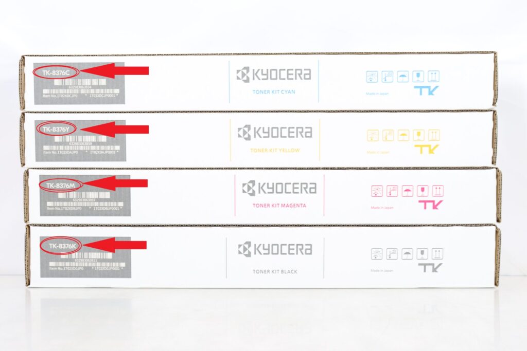 京セラ TK-8376_型番確認方法の画像