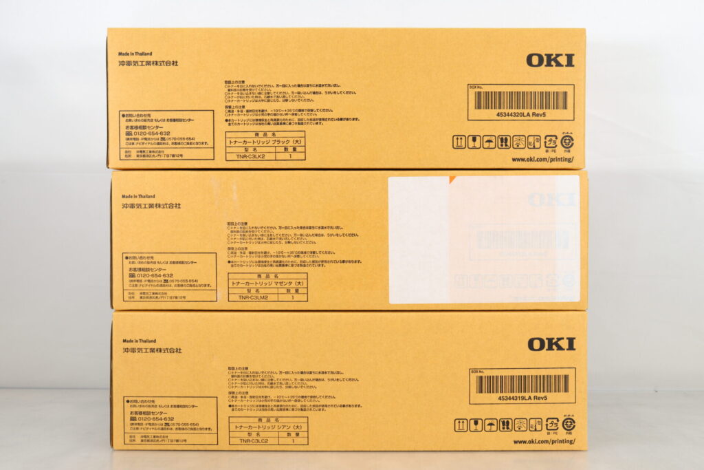 OKI トナー ラベル跡の画像