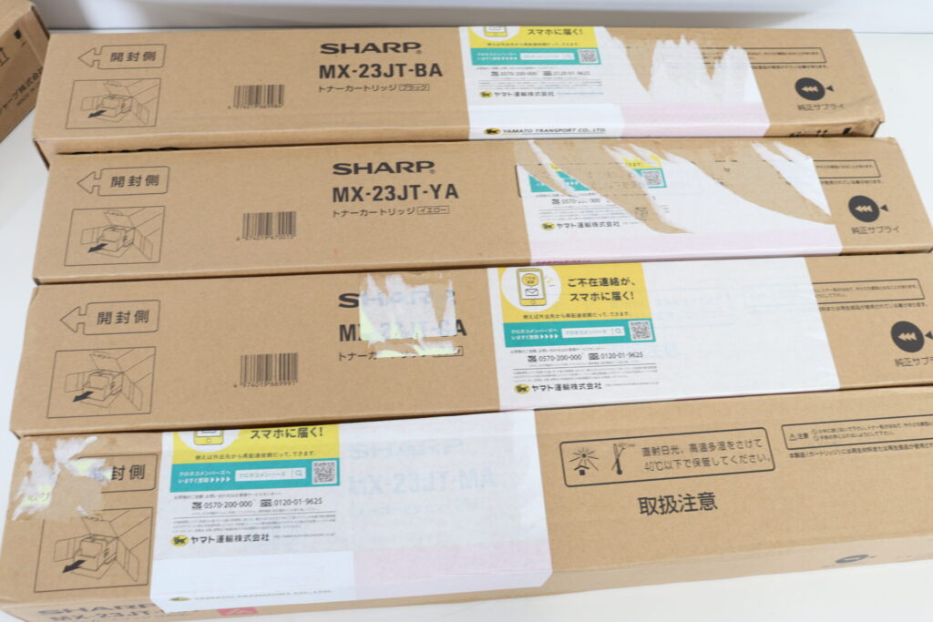 シャープ-トナー ラベル跡の画像