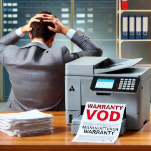 プリンターのメーカー保証が無効になる可能性のイメージ画像