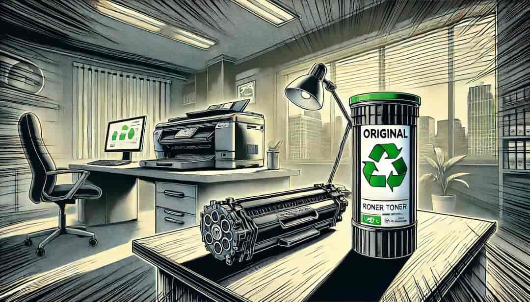 純正トナーとリサイクルトナーのイメージ画像