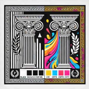 モノクロとカラーの違いのイメージ画像