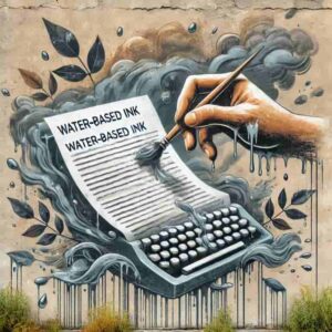 水性インクは湿気の影響を受けやすいのイメージ画像