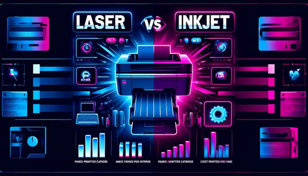 レーザーとインクジェットのコスト比較のイメージ画像