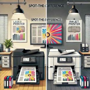 レーザーとインクジェットの違いのイメージ画像