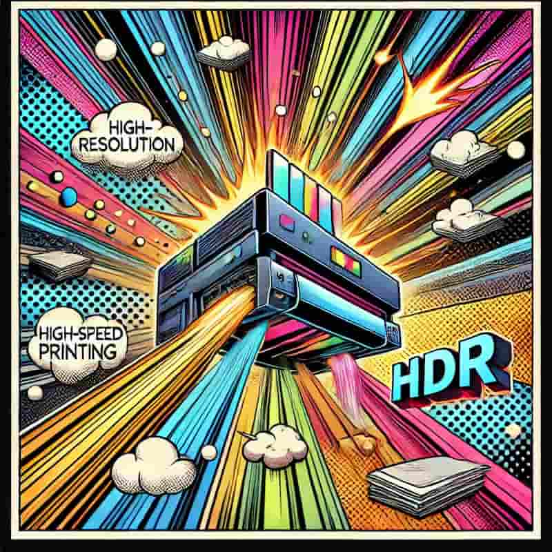 HDR技術による高速印刷のイメージ画像