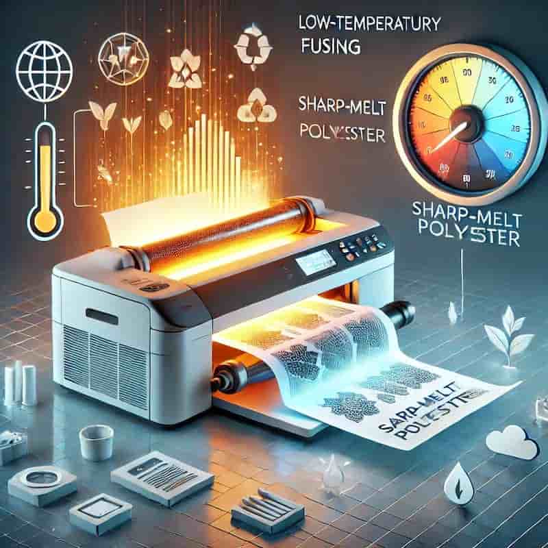 シャープメルトポリエステルによる低温定着を実現のイメージ画像
