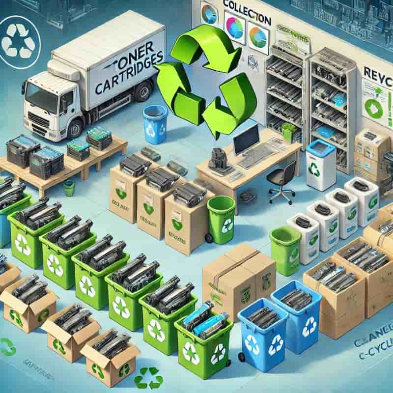 トナーカートリッジの回収や再利用の取り組みのイメージ画像
