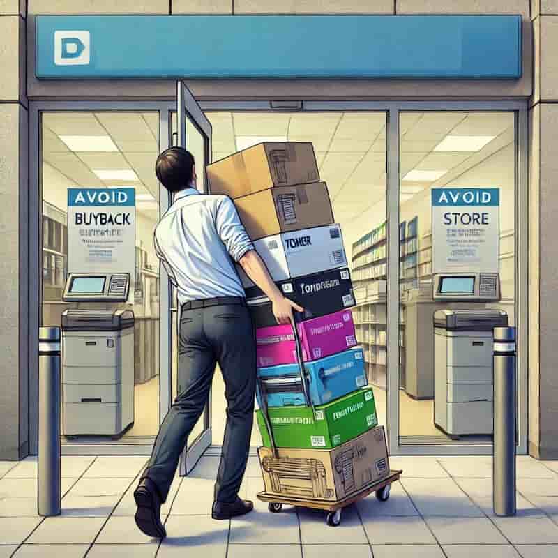 店舗まで持っていく手間がかかるのイメージ画像