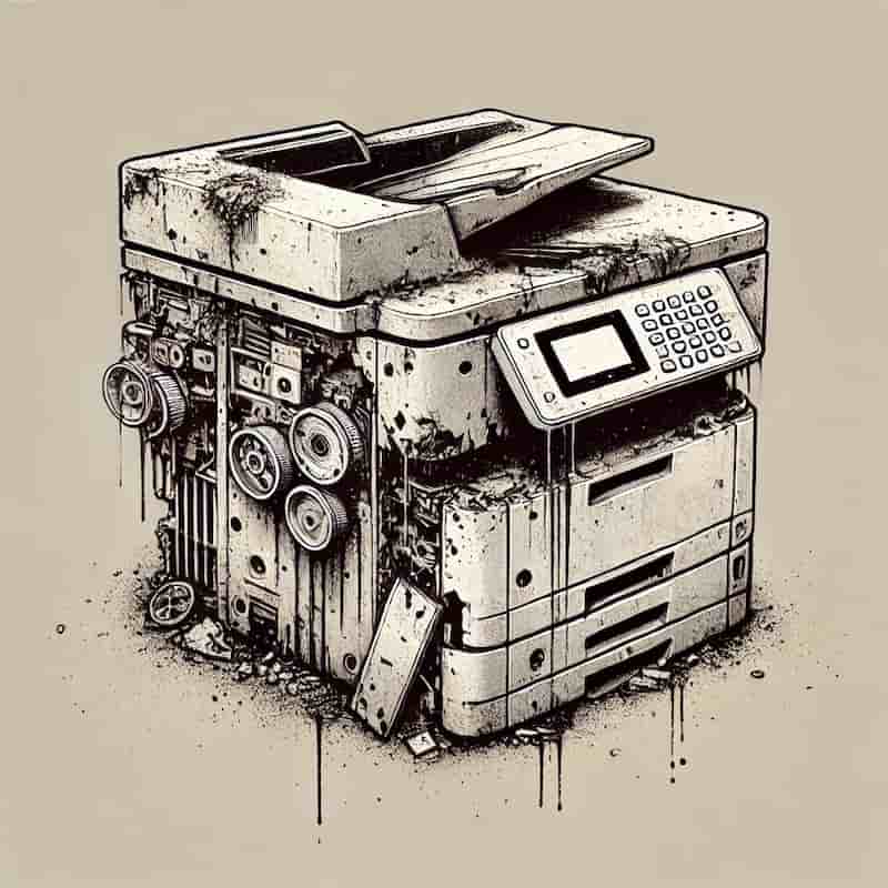 転写ベルトの劣化サインのイメージ画像