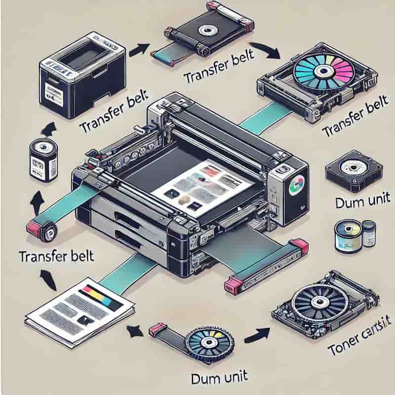 転写ベルトの役割のイメージ画像