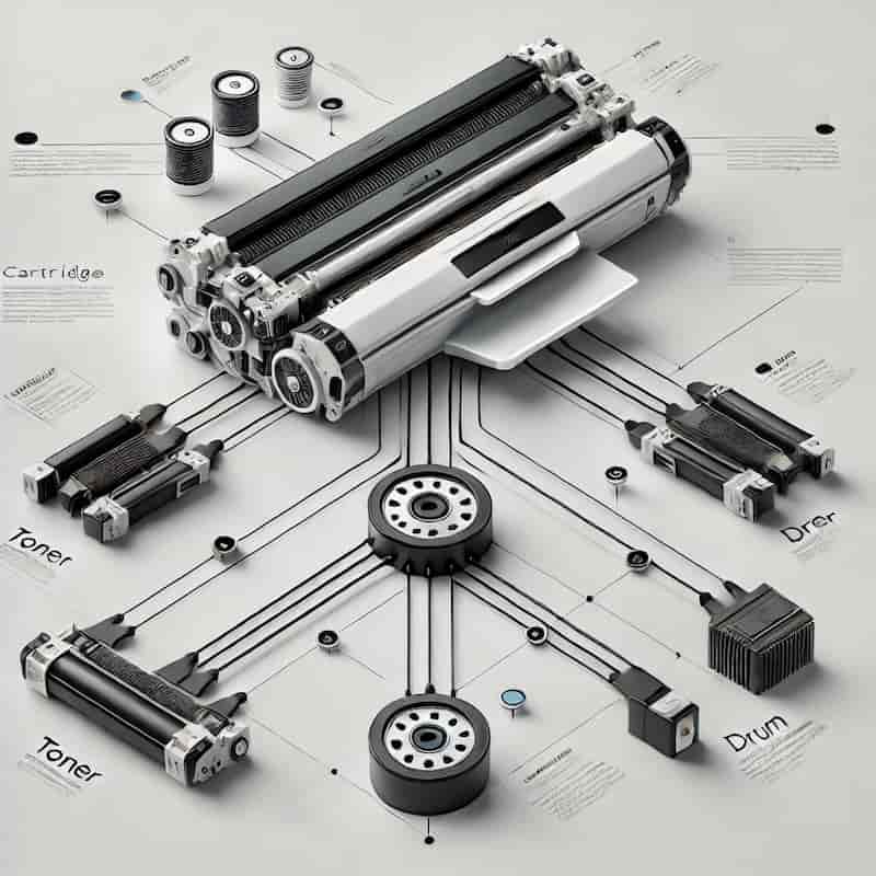 トナーとドラムの分離型設計のイメージ画像