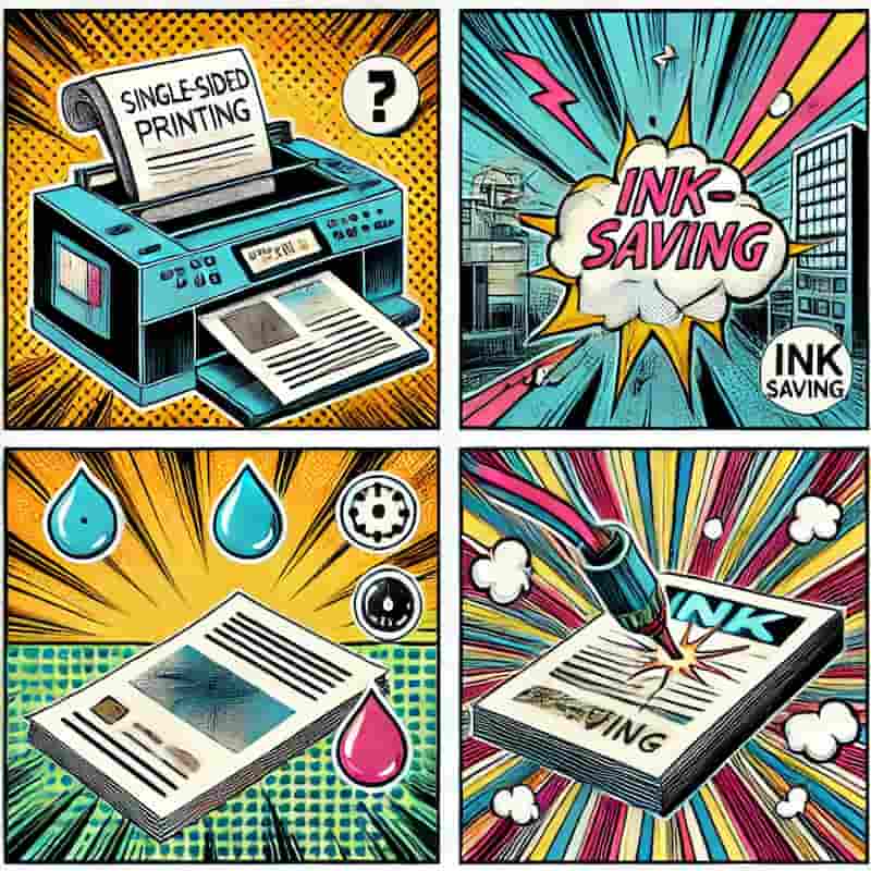 片方印刷でインク節約対応のイメージ画像