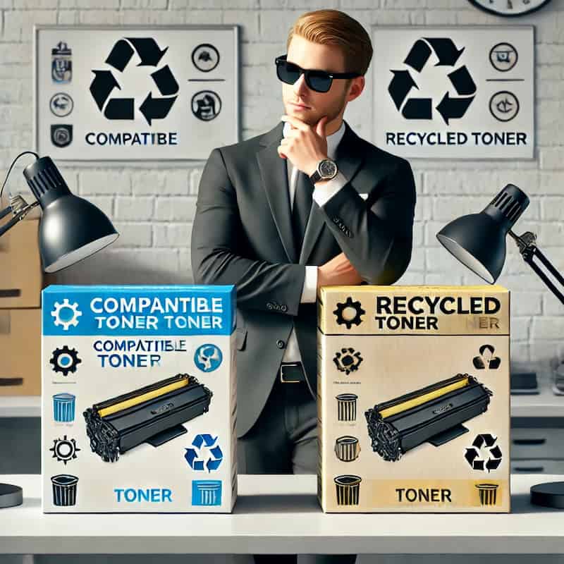 互換トナーやリサイクルトナーの違いのイメージ画像