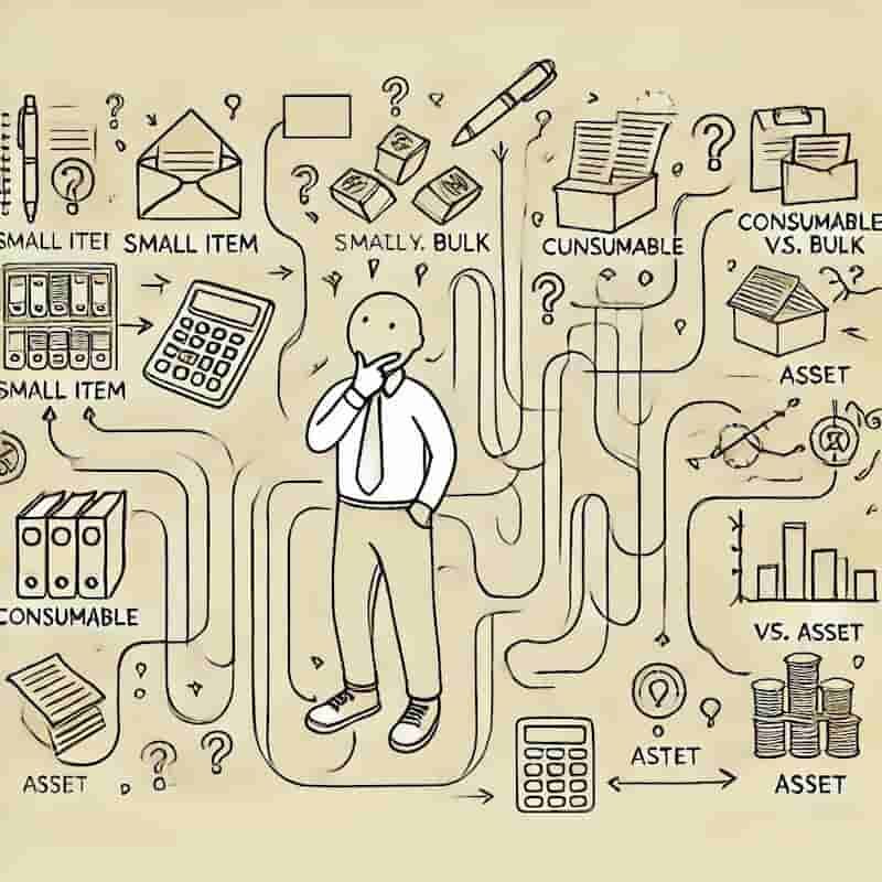 勘定科目の選び方フローのイメージ画像