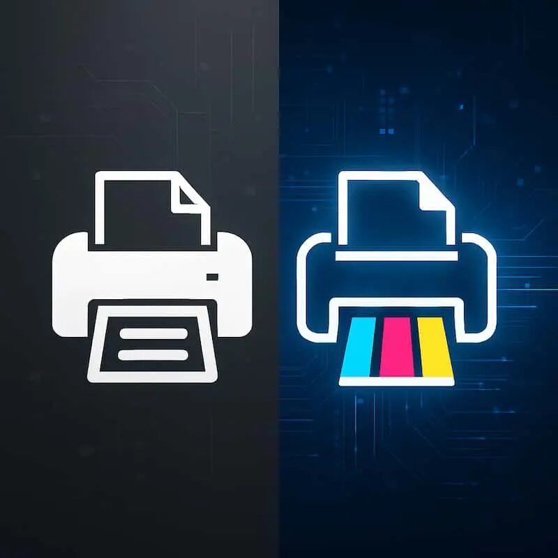 モノクロとカラーの差のイメージ画像