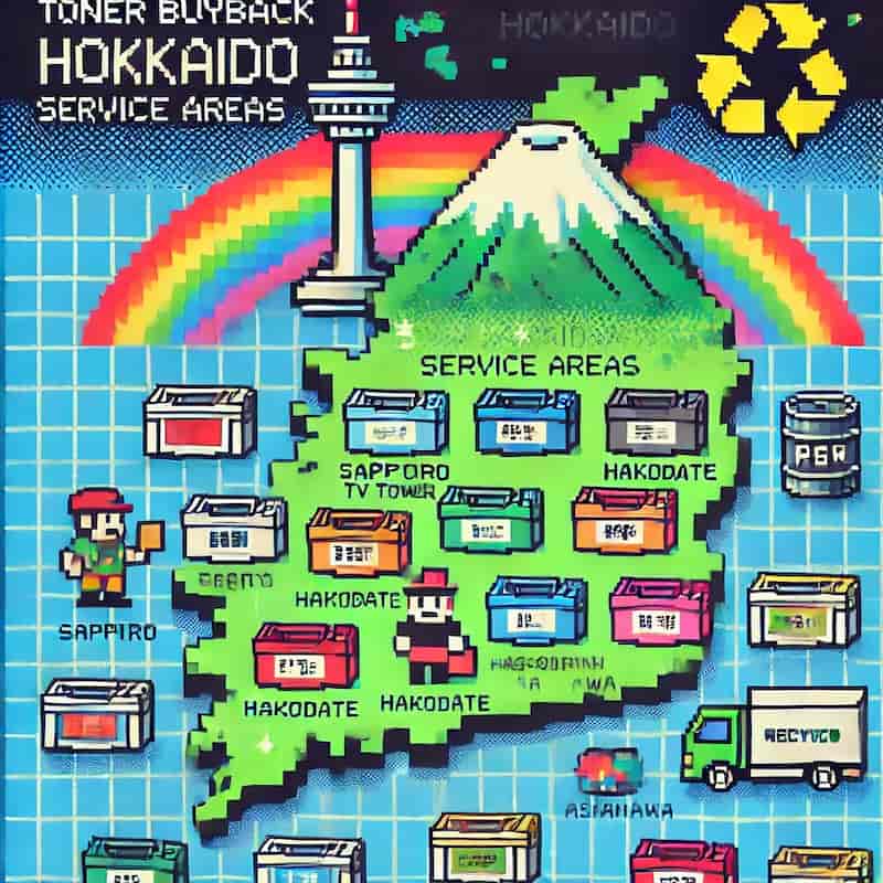 北海道のトナー買取対応エリアのイメージ画