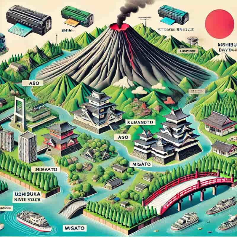 熊本県のトナー買取対応エリアのイメージ画像