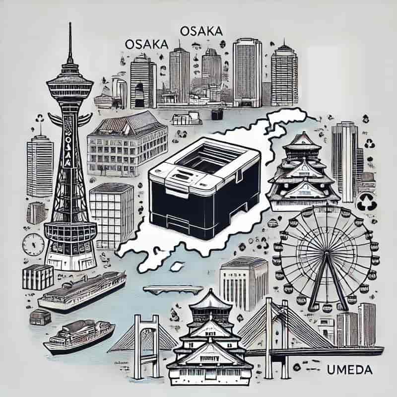 大阪府のトナー買取対応エリアのイメージ画像