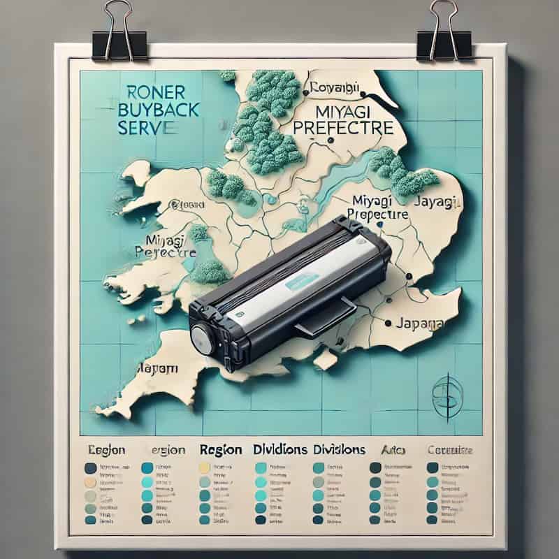 宮城県のトナー買取対応エリアのイメージ画像