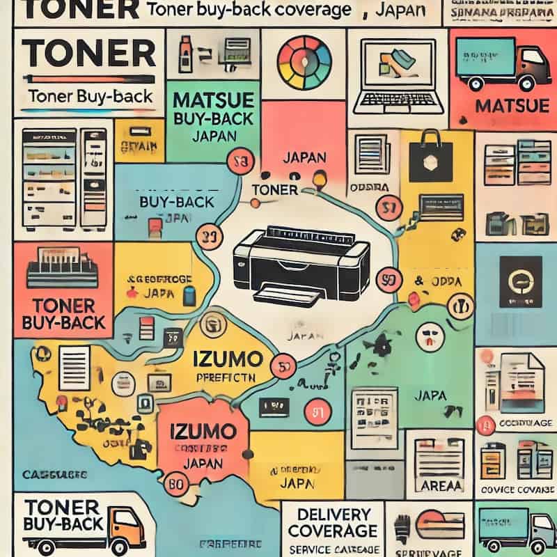 島根県のトナー買取対応エリアのイメージ画像